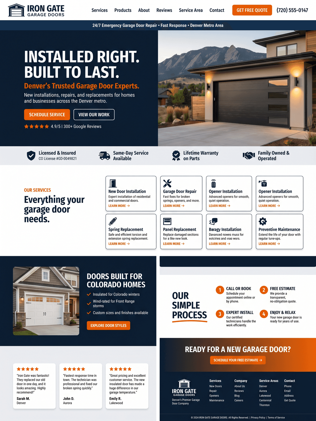 Iron Gate Garage Doors Homepage