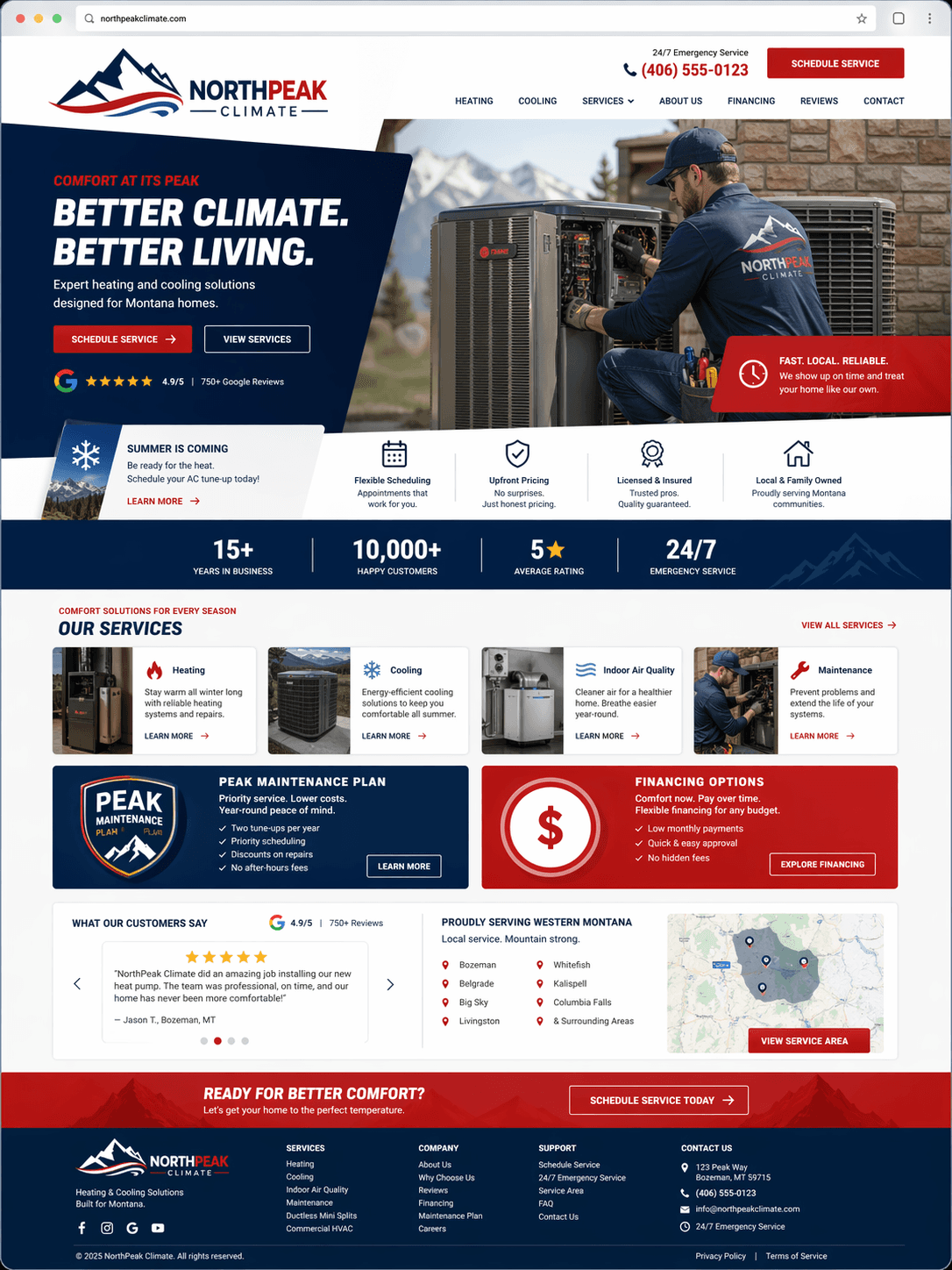 NorthPeak Climate Homepage Concept